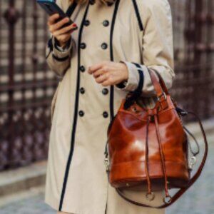 Italian leather custom bag